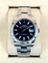 Relógio Rolex Datejust com mostrador preto e pulseira de aço