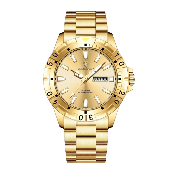 Relógio Éminence 40 mm dourado com pulseira metálica dourada