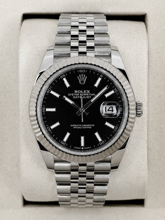 Relógio Datejust Jubilee preto 40 mm automático, mostrador preto com janela de data