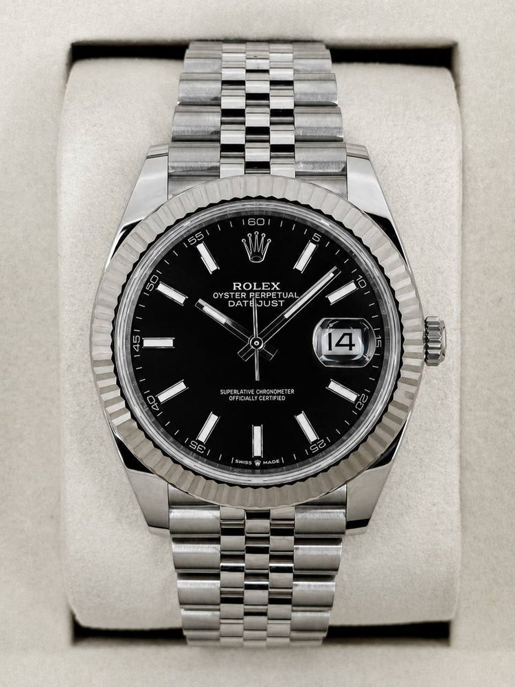 Relógio Datejust Jubilee preto 40 mm automático, mostrador preto com janela de data