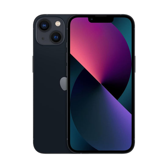 Smartphone iPhone 13 Pro preto, frente com tela e traseira com câmeras duplas