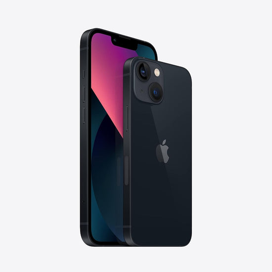 Smartphone iPhone 13 Pro preto, frente e traseira com câmeras traseiras duplas